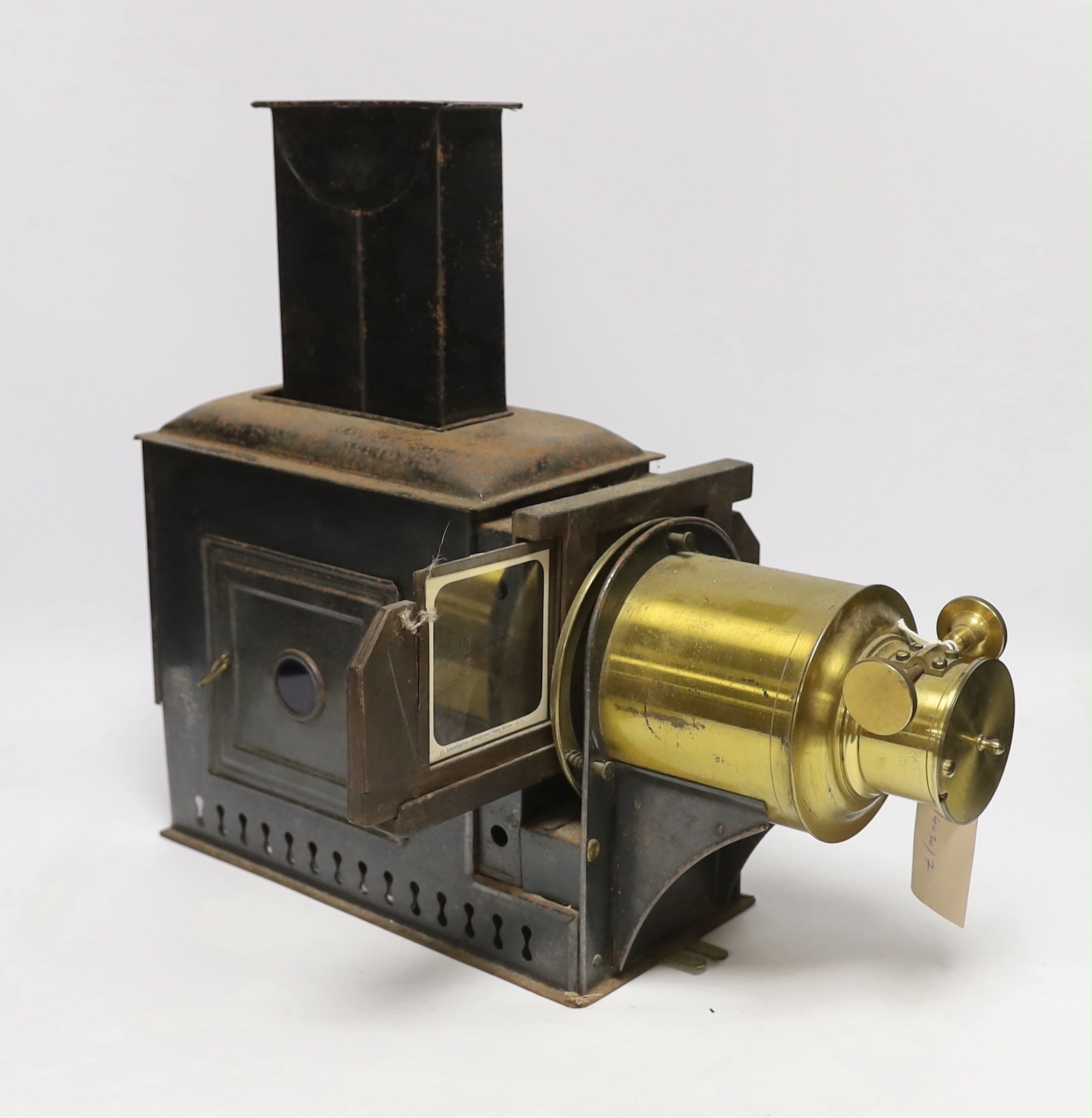 A magic lantern slide projector